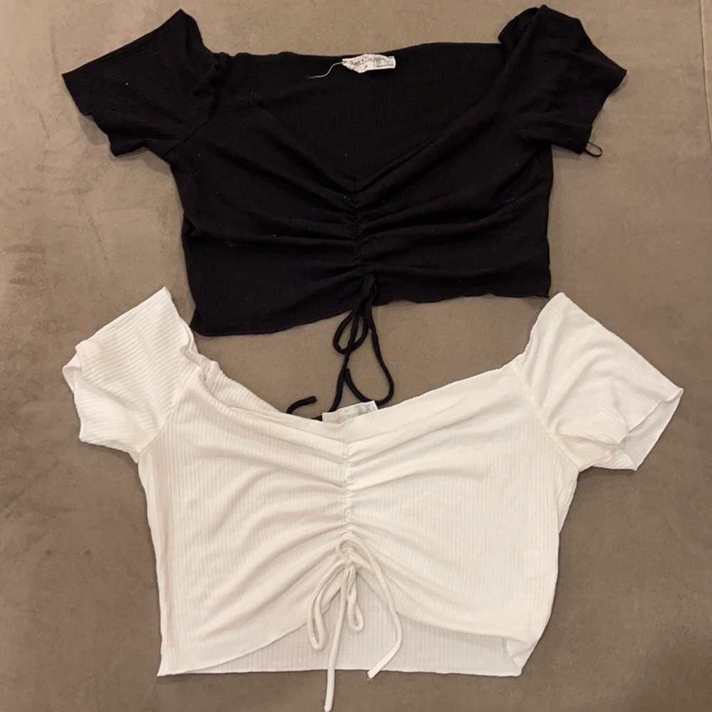 Black and white crop top